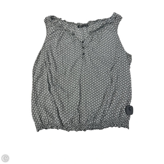 Top Sleeveless By Ana In Black & White, Size: 2x