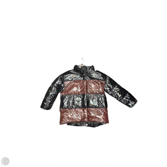 Coat Puffer & Quilted By Badgley Mischka In Black & Brown, Size: Xl