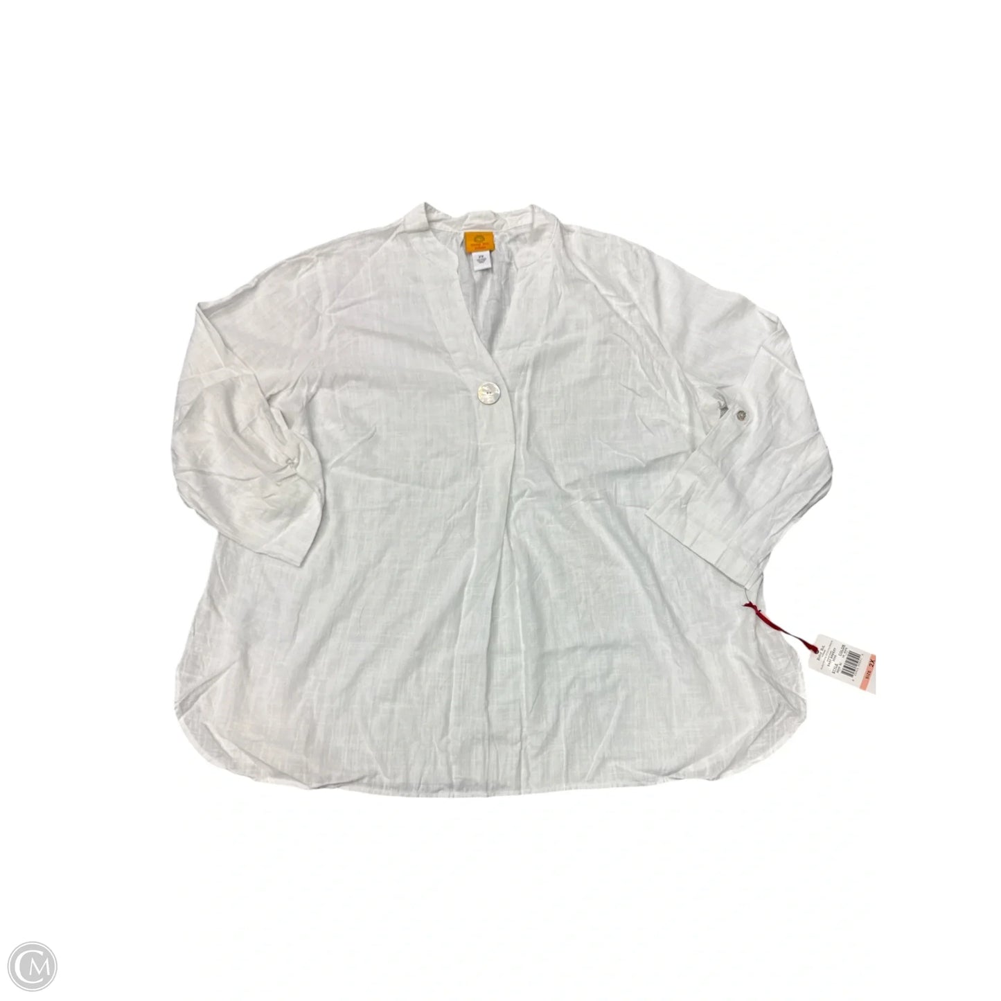 Top 3/4 Sleeve By Ruby Rd In White, Size: 2x