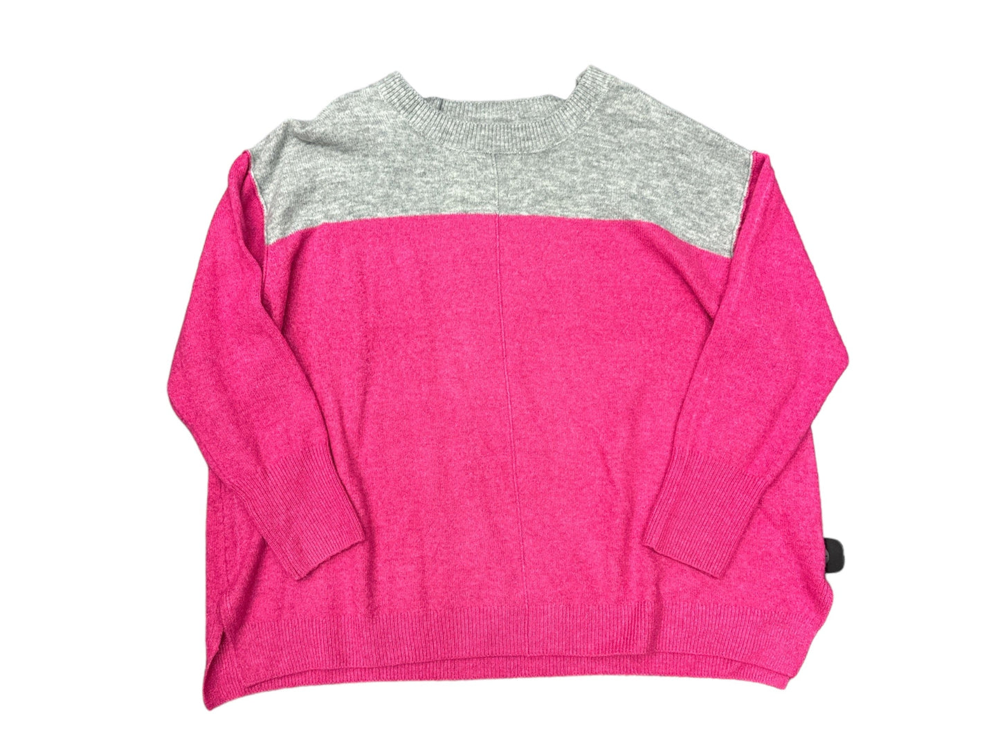 Sweater By Vince Camuto In Grey & Pink, Size: 2x