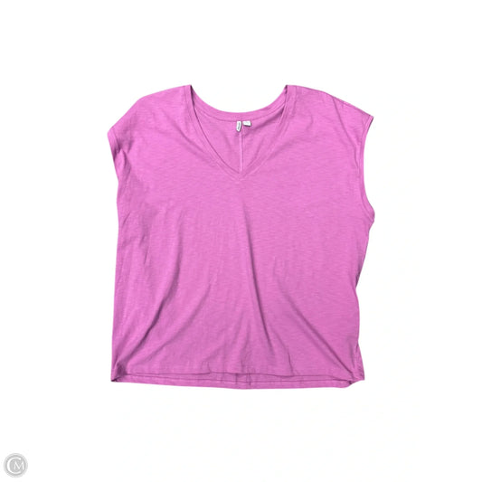 Top Short Sleeve By Nordstrom In Pink, Size: L