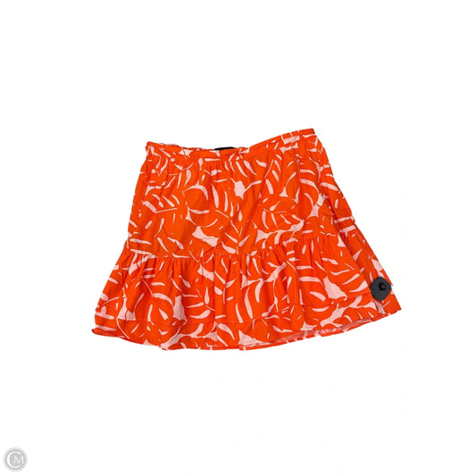 Skirt Mini & Short By Who What Wear In Orange & White, Size: L