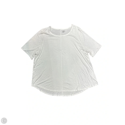 Top Short Sleeve By Lane Bryant In White, Size: 4x