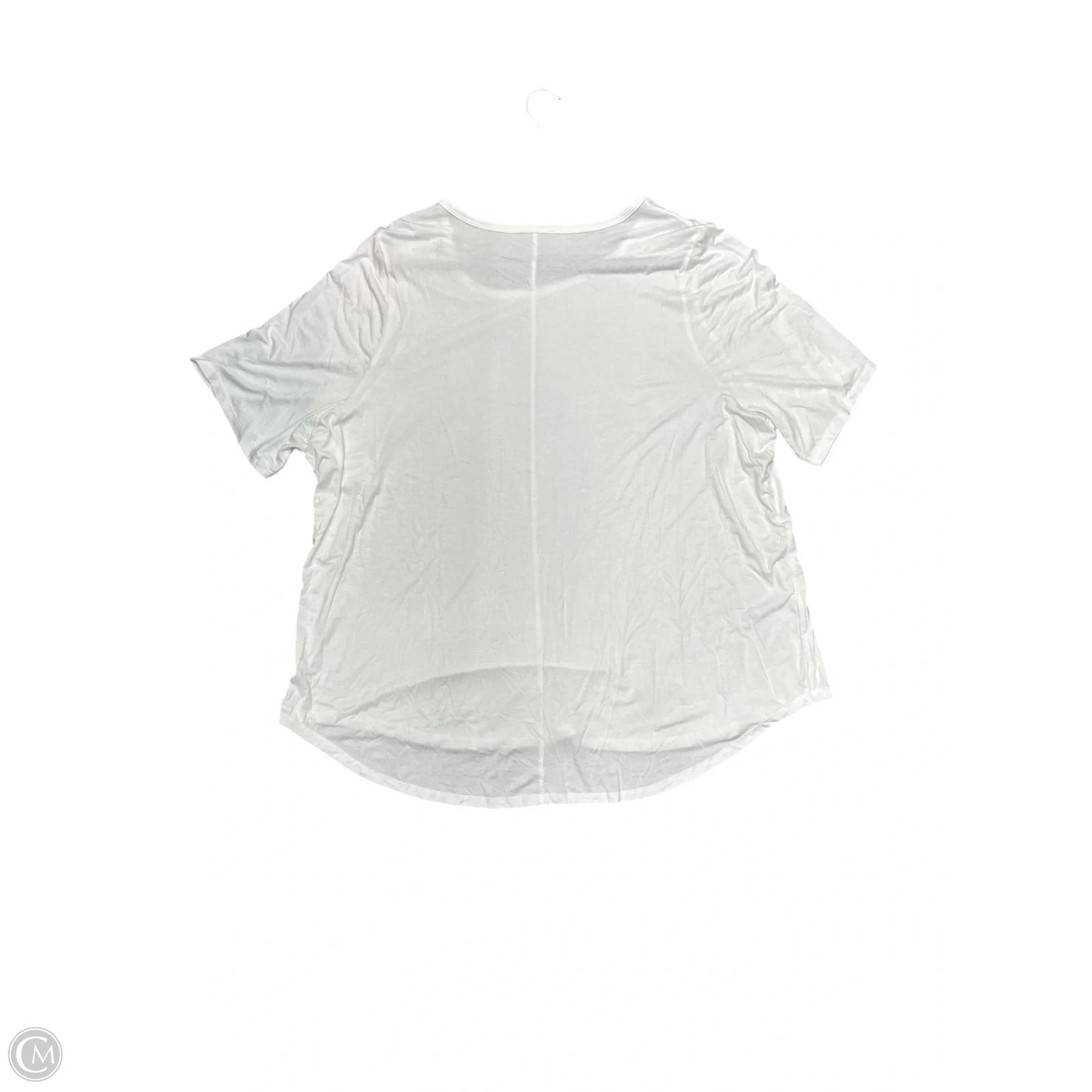 Top Short Sleeve By Lane Bryant In White, Size: 4x