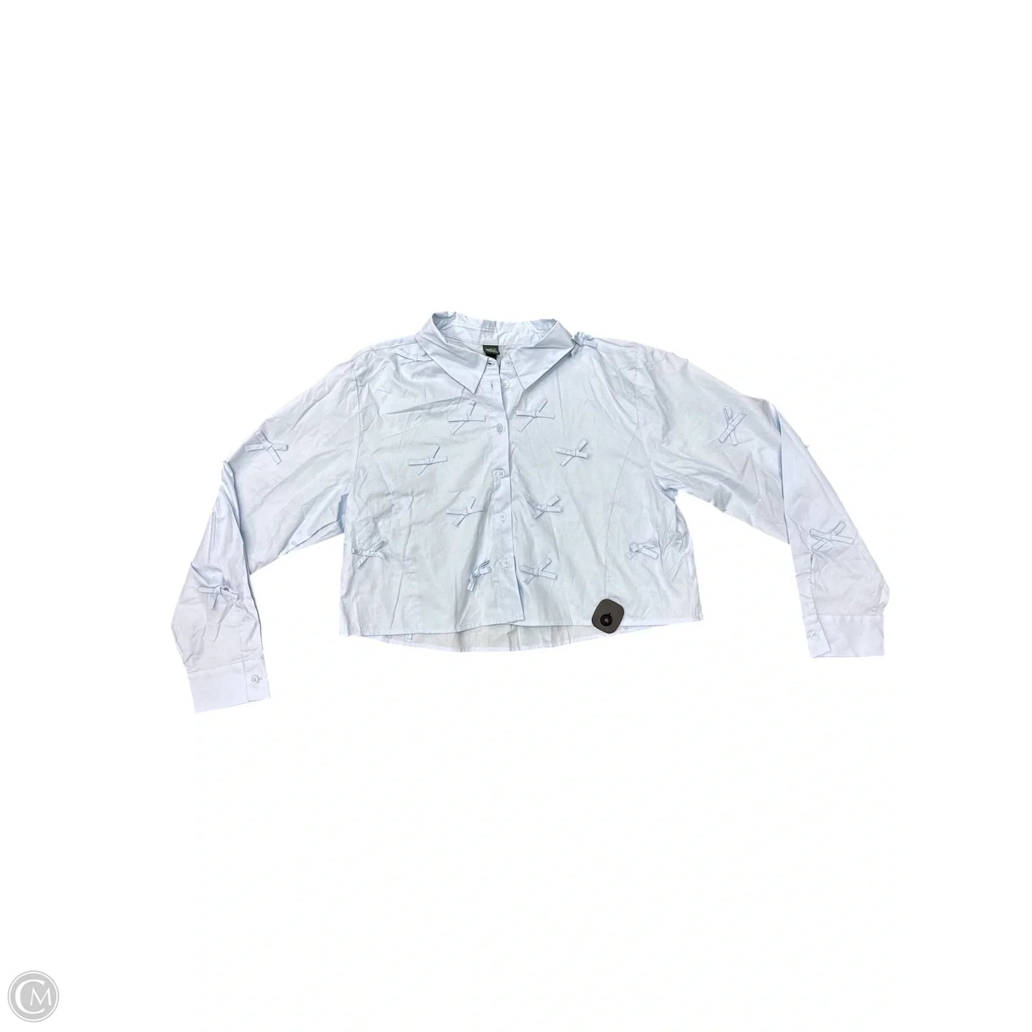 Top Long Sleeve By Wild Fable In Blue, Size: L