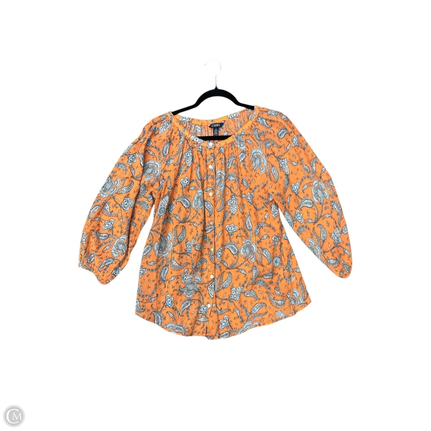 Top Long Sleeve By Chaps In Orange, Size: M