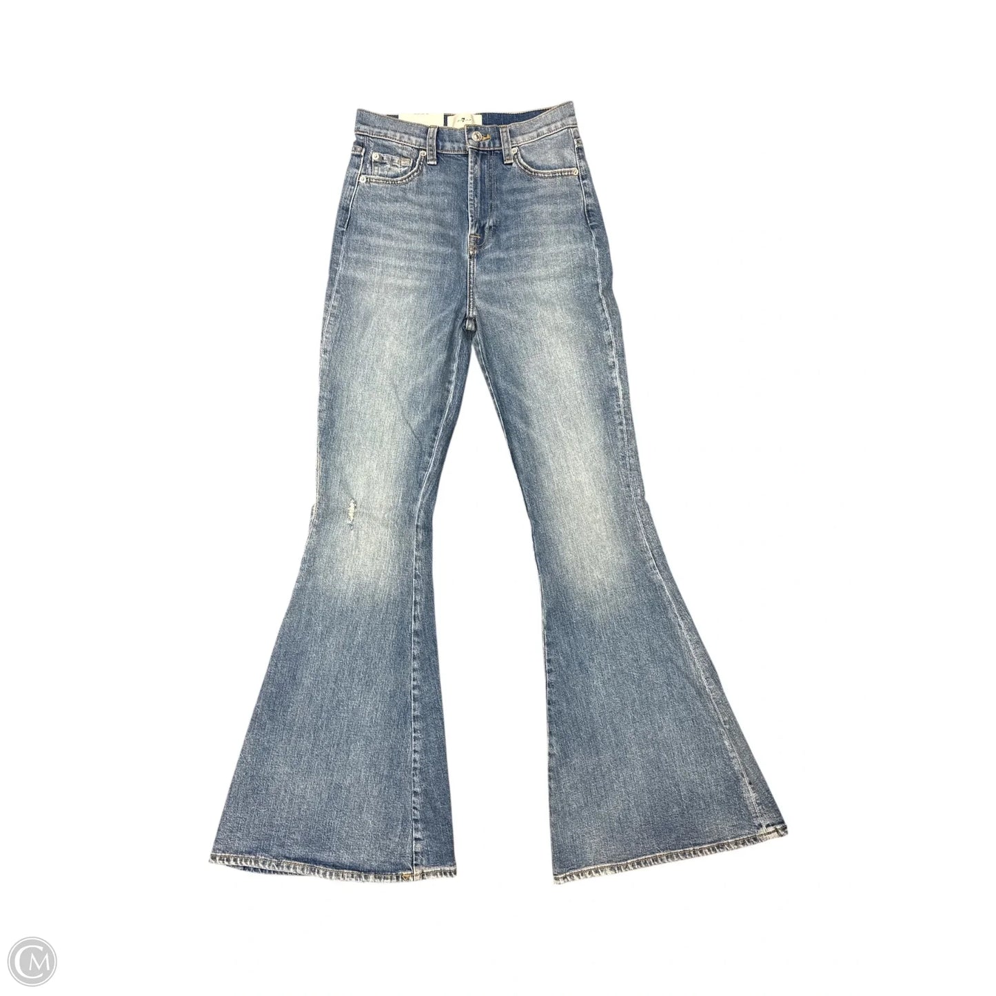 Jeans Flared By 7 For All Mankind In Blue Denim, Size: 2
