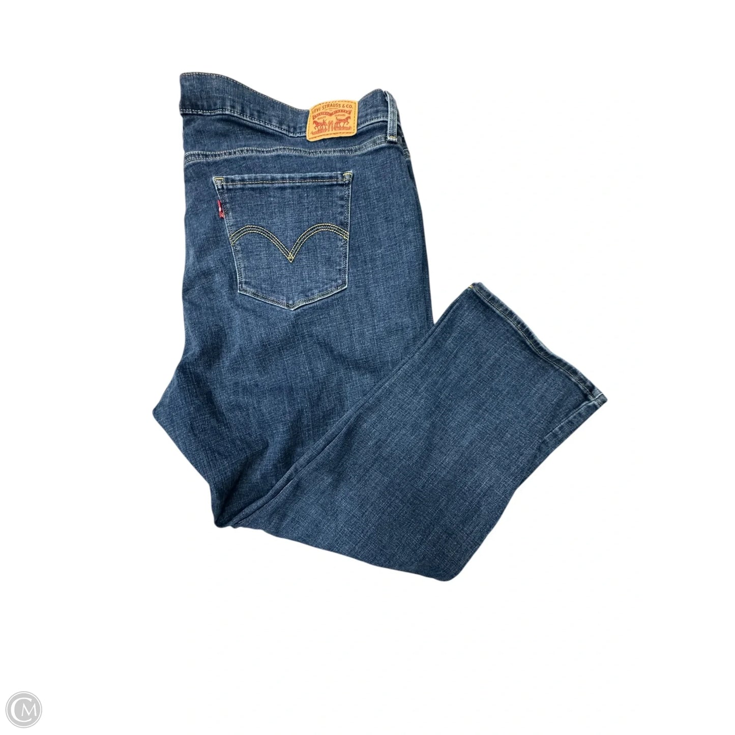 Jeans Straight By Levis In Blue Denim, Size: 24