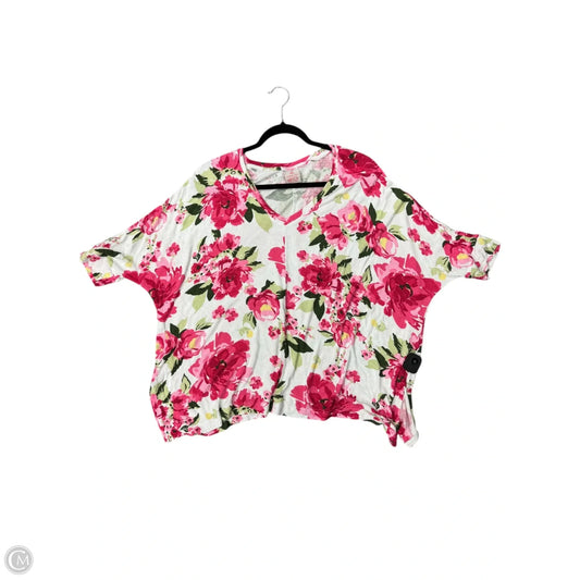 Top Short Sleeve By Laurie Felt In Pink, Size: Lp