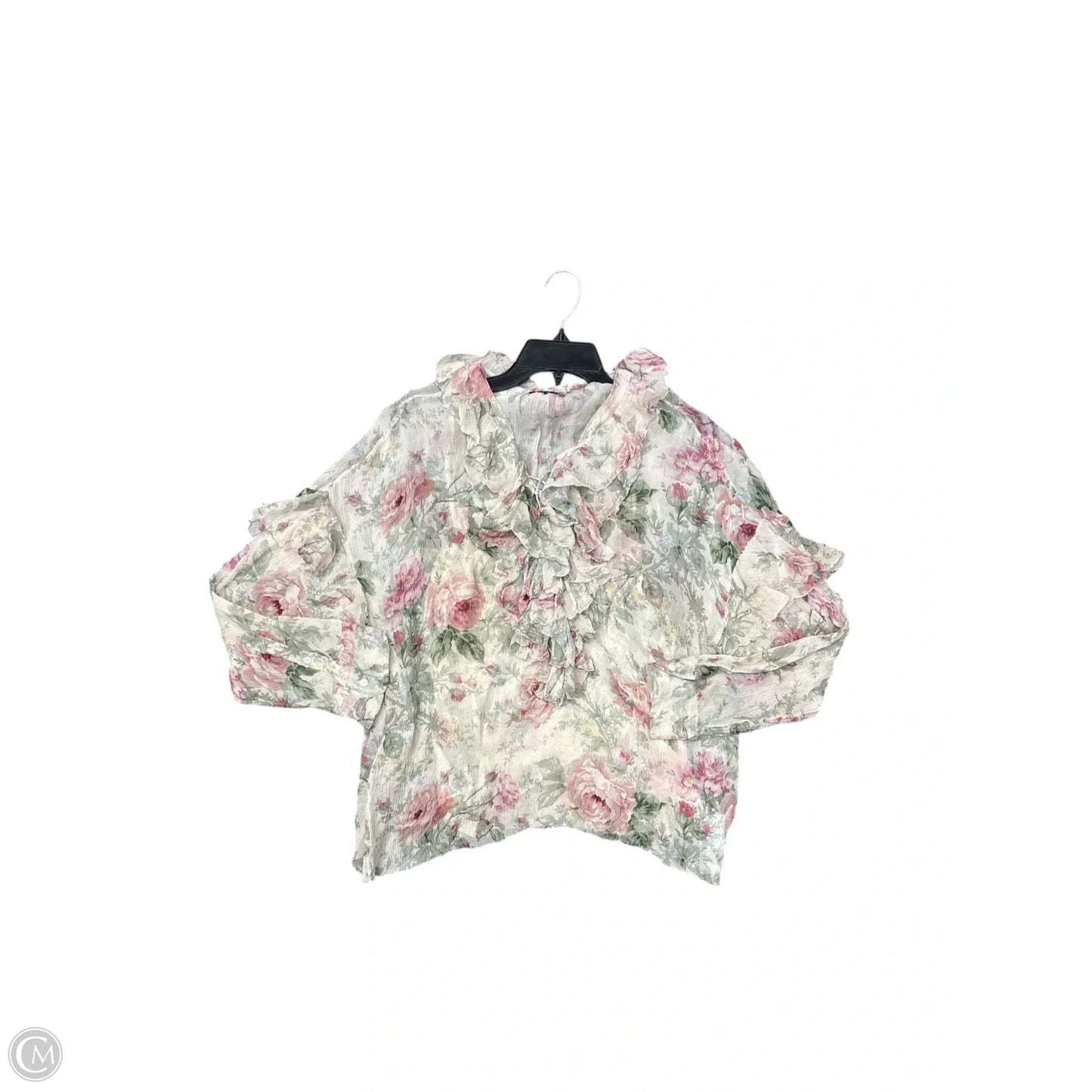 Top Long Sleeve By Polo Ralph Lauren In Pink, Size: L