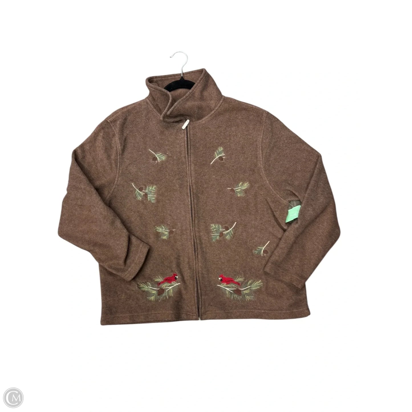 Sweatshirt Collar By Clothes Mentor In Brown, Size: Xl