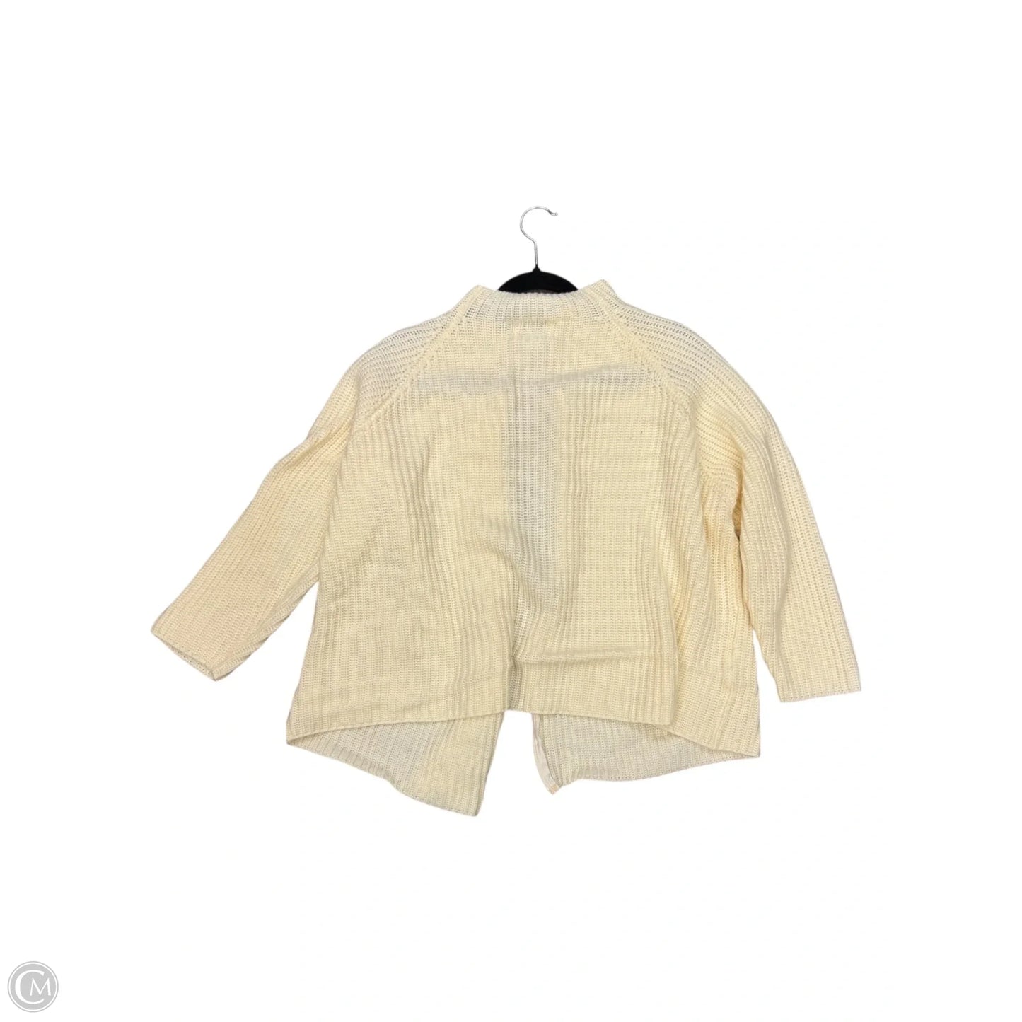 Sweater Cardigan By Clothes Mentor In Cream, Size: 1x