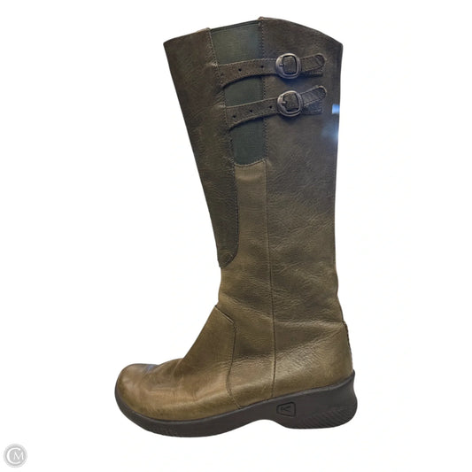 Boots Mid-calf Flats By Keen In Green, Size: 7