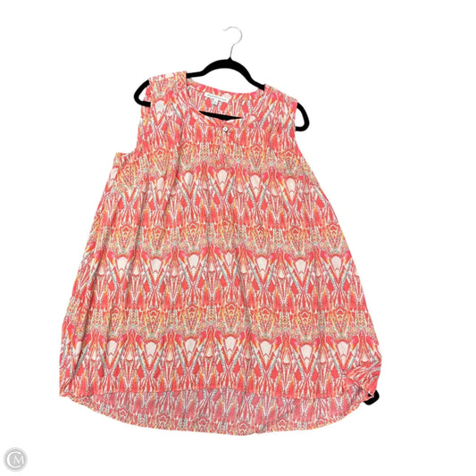 Top Sleeveless By Daniel Rainn In Pink, Size: 1x