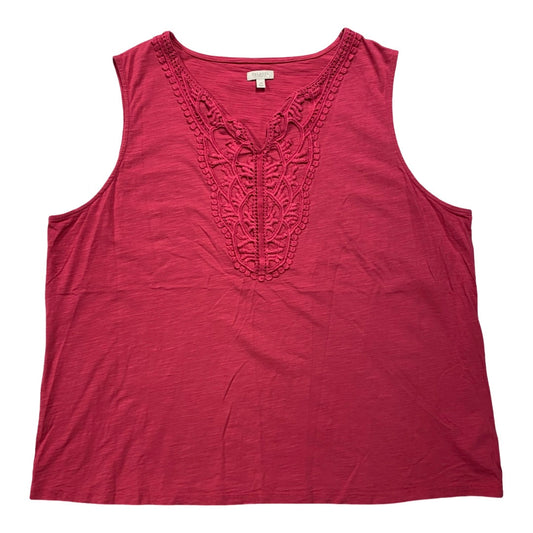 Top Sleeveless By Talbots In Pink, Size:3X