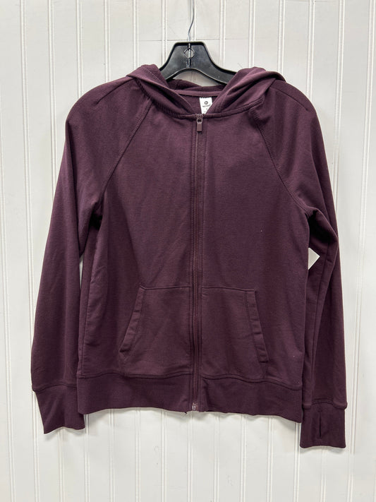 Athletic Top Ls Hoodie By 90 Degrees By Reflex In Purple, Size:S