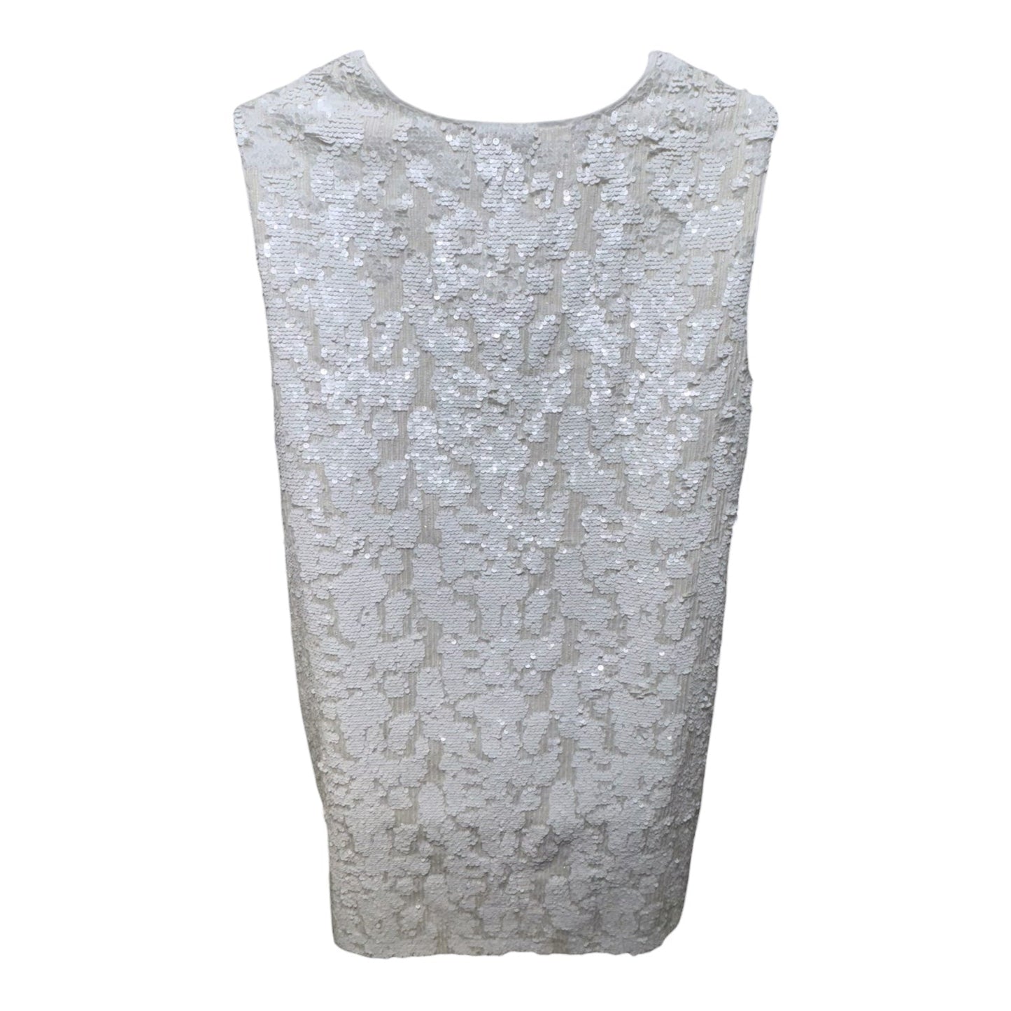 Sequin Vest Mini Dress By Sunday In Brooklyn In White, Size: 3x