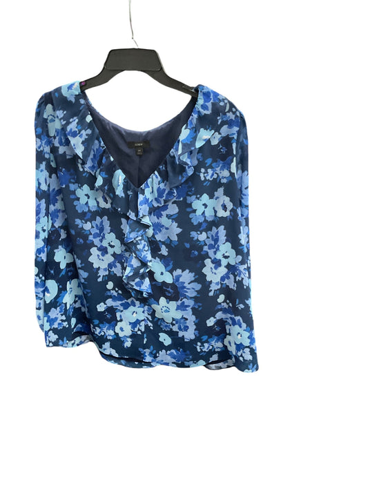 Top 3/4 Sleeve By J Crew In Blue, Size: 22