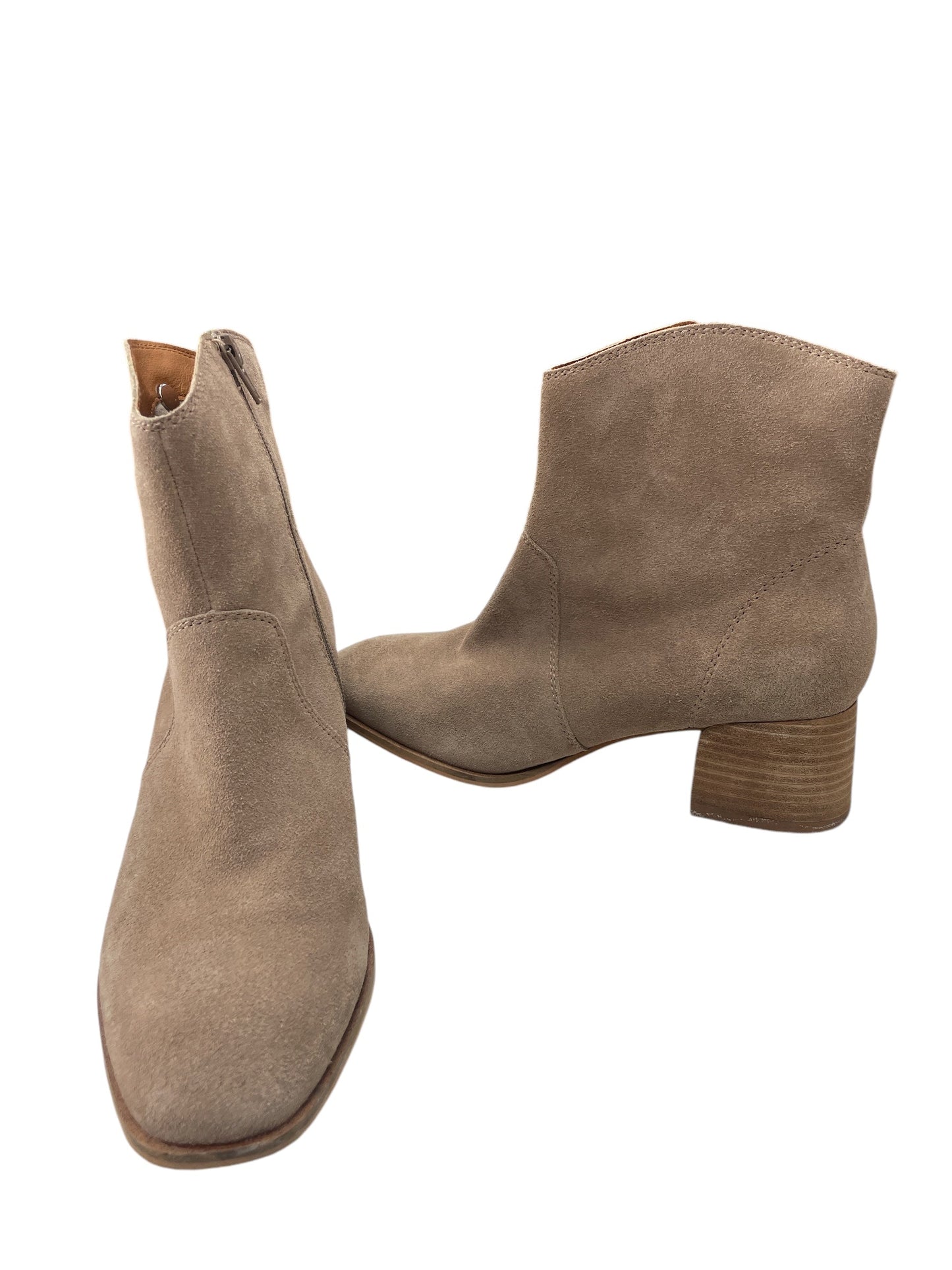 Boots Ankle Heels By Lucky Brand In Tan, Size: 9.5