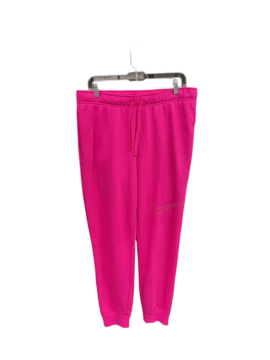 Athletic Pants By Nike Apparel In Pink, Size: L