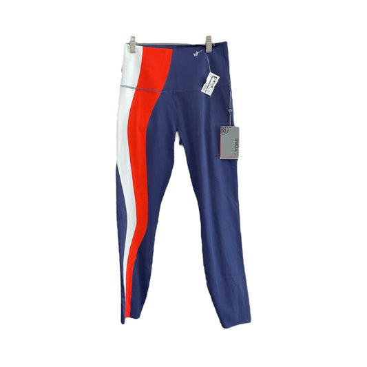 Blue & Red & White Athletic Leggings G/Force Size M