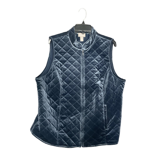 Vest Puffer & Quilted By Chicos In Blue, Size: Xl