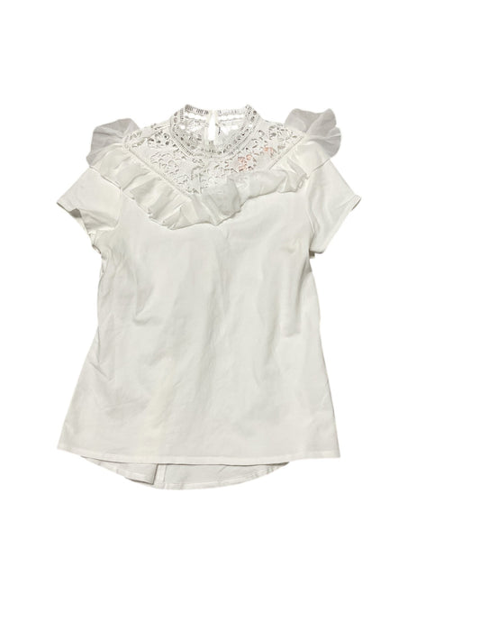 Top Short Sleeve By Ted Baker In White, Size: M