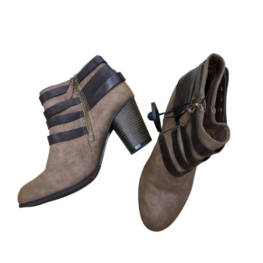 Boots Ankle Heels By Madden Girl In Brown, Size:10