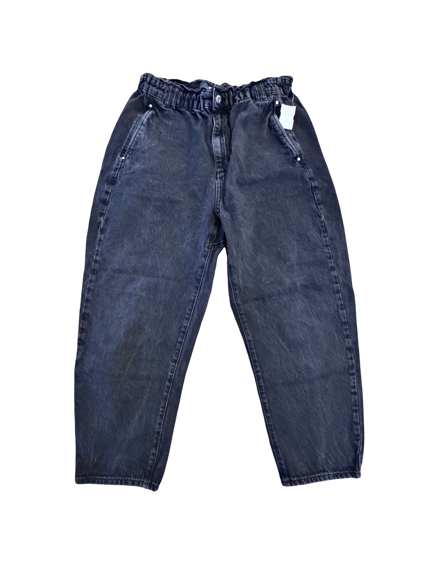 Jeans Boyfriend By Zara In Black Denim, Size:10