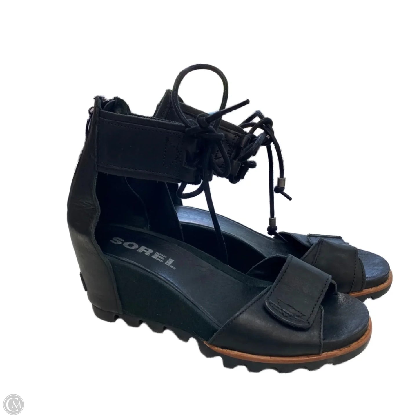Sandals Designer By Sorel In Black, Size: 9