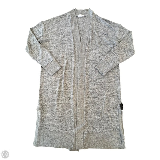 Sweater Cardigan By Gap In Grey, Size: M