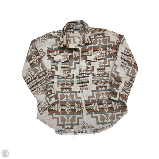 Jacket Shirt By Blue B In Multi-colored, Size: M