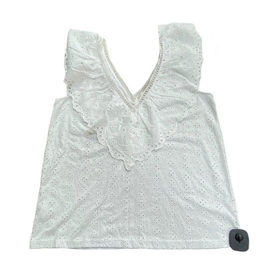 White Top Sleeveless Loft, Size Xs