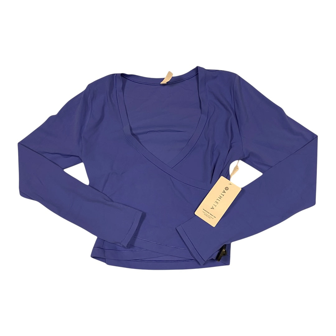 Athletic Top Long Sleeve Crewneck By Athleta In Blue, Size: L