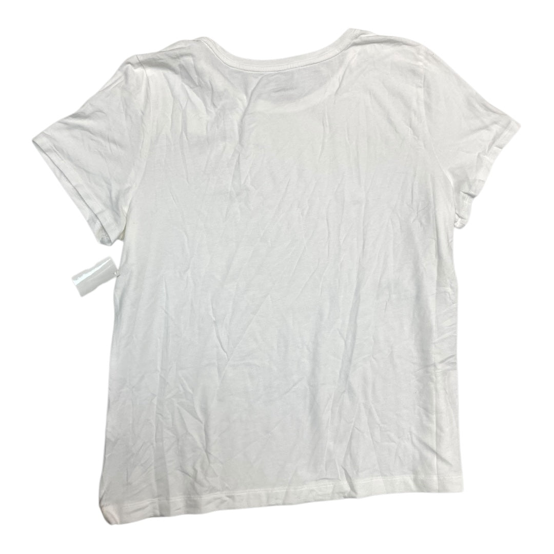 Top Short Sleeve Basic By Banana Republic In White, Size: Xl