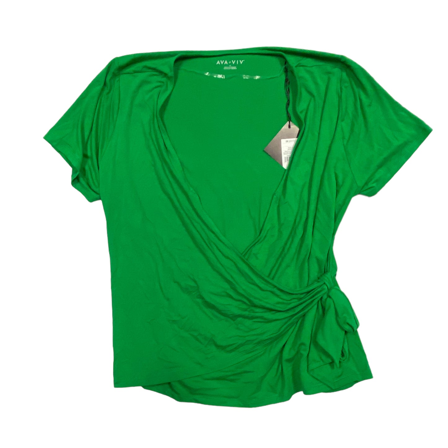 Green Top Short Sleeve Ava & Viv, Size 2x