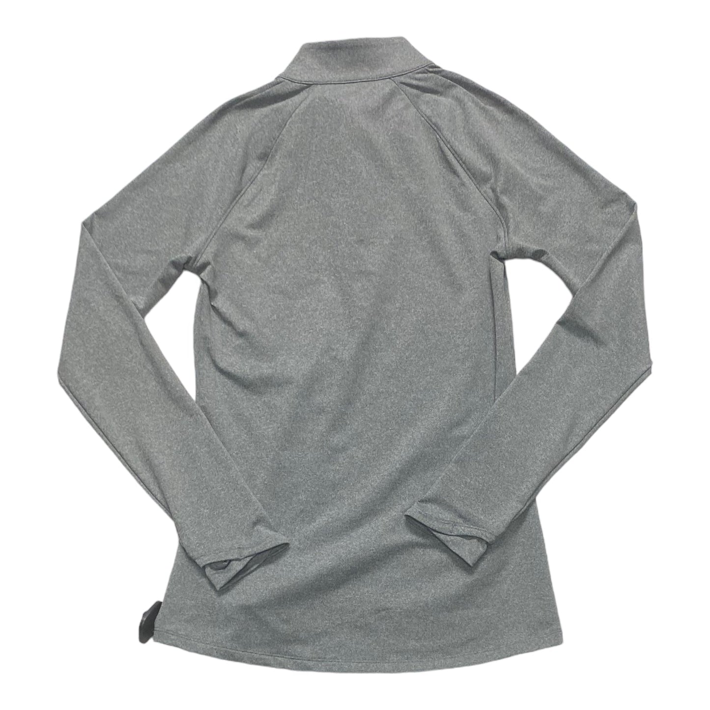 Grey Athletic Top Long Sleeve Collar Under Armour, Size S