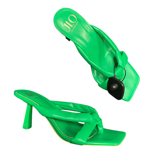 Green Shoes Heels Kitten JLO, Size 8