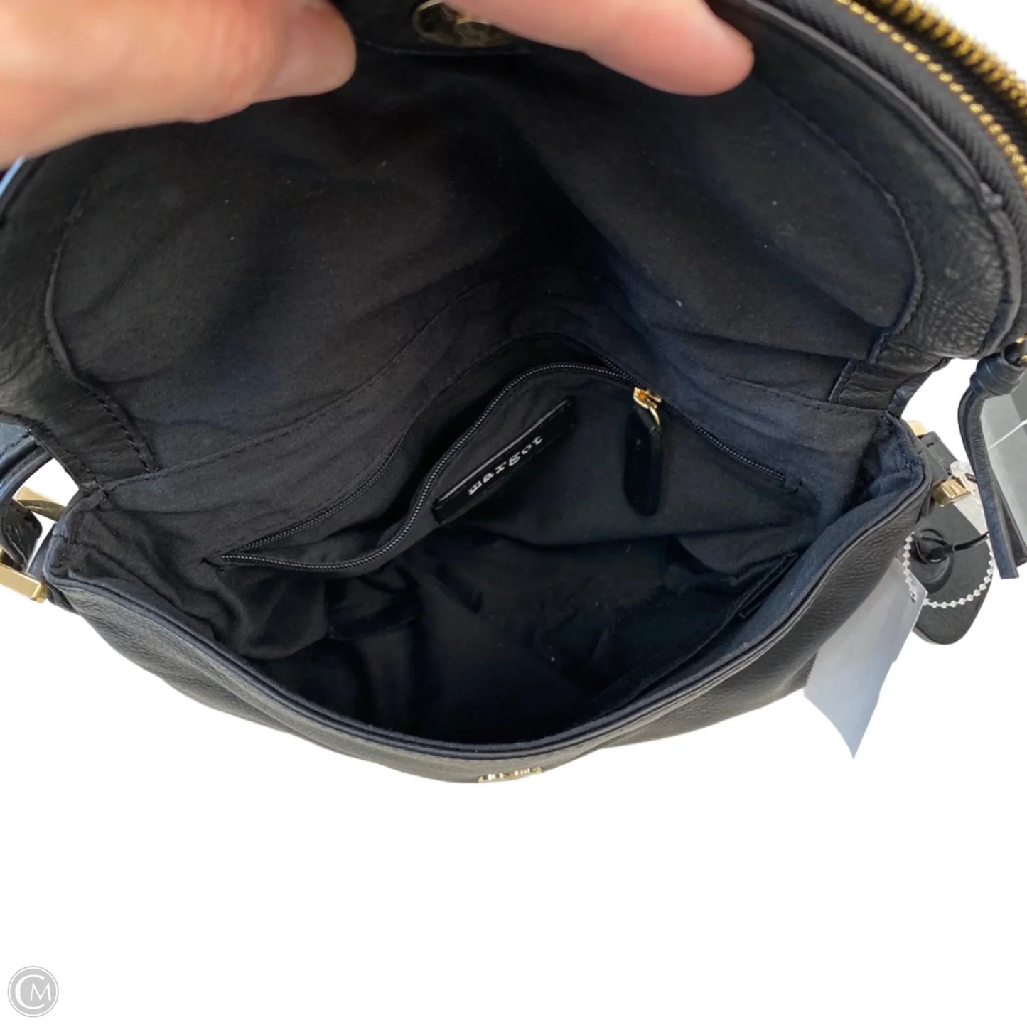 Handbag Leather By Margot, Size: Medium