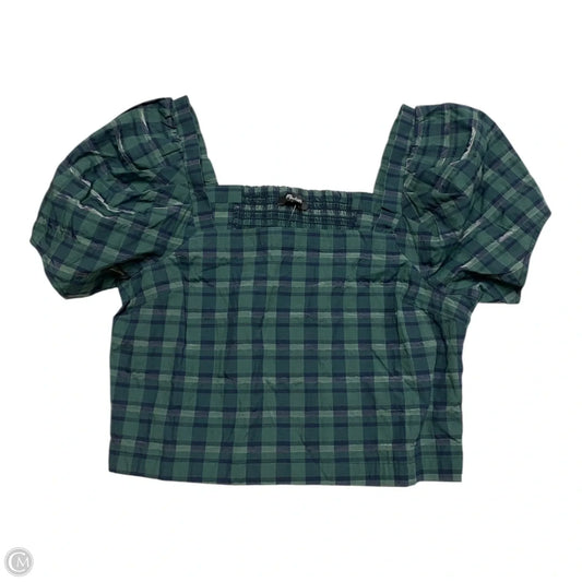 Top Short Sleeve By Madewell In Blue & Green, Size: S