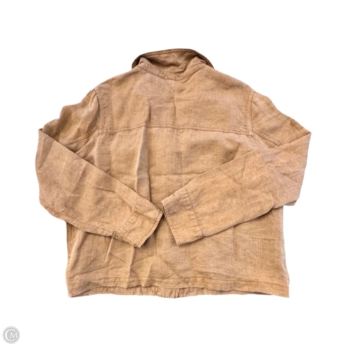 Jacket Shirt By Nicole Miller In Orange, Size: Xl