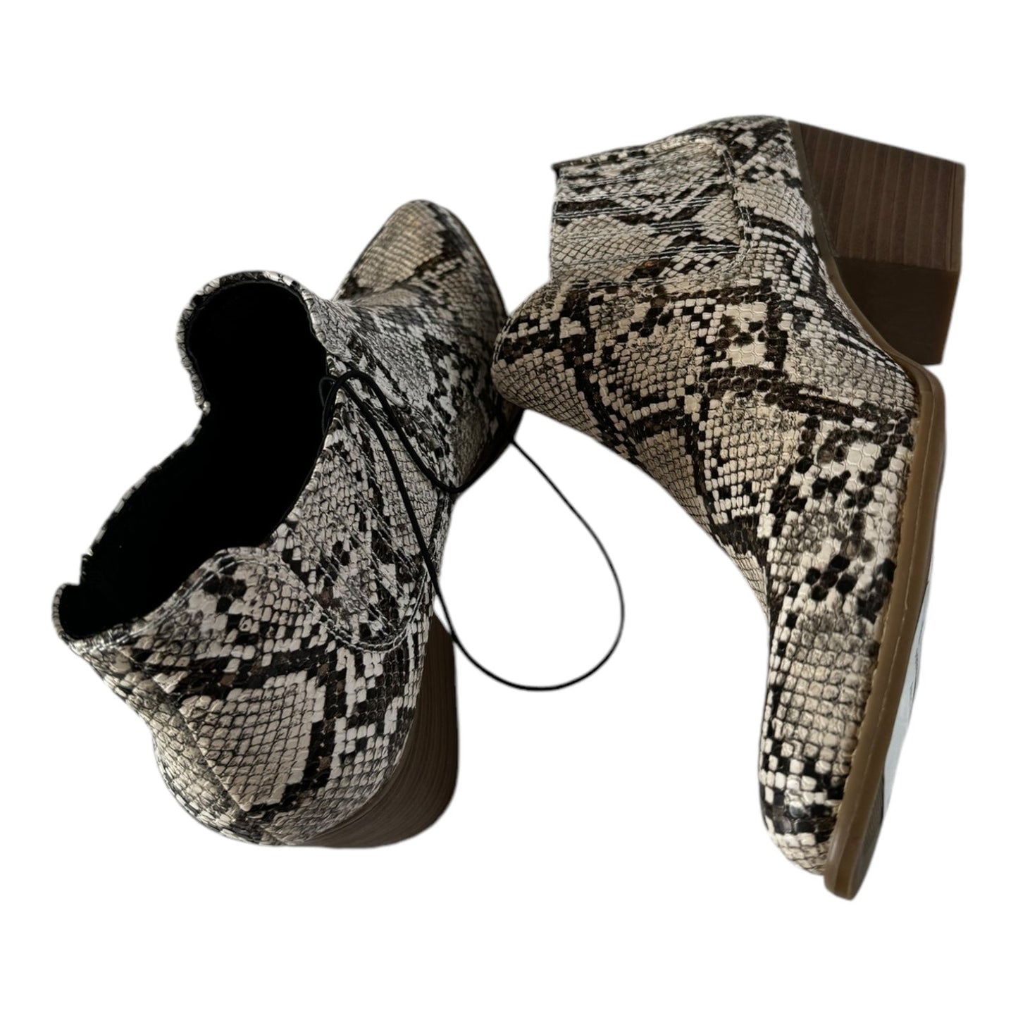 Boots Ankle Heels By Ana In Snakeskin Print, Size: 10