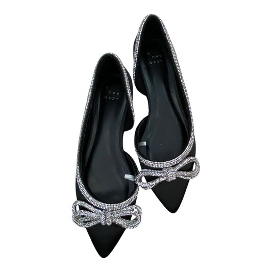 Shoes Flats By A New Day In Black & Silver, Size: 7.5