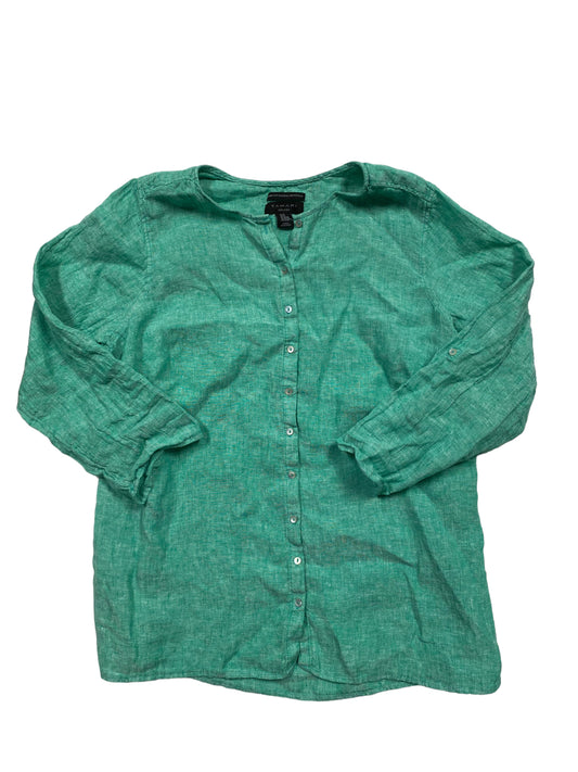 Green Top Long Sleeve T Tahari, Size 2x
