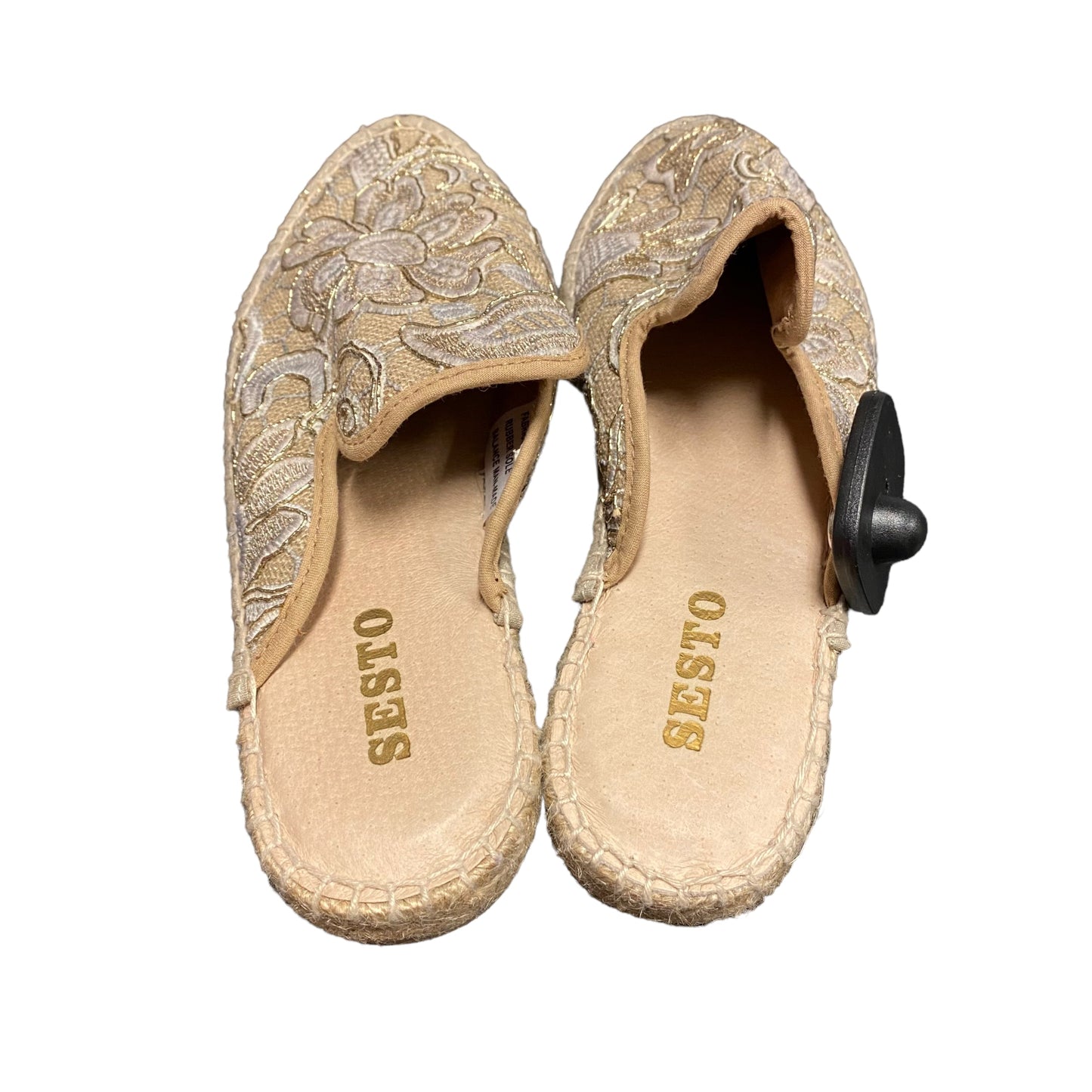 Gold Shoes Flats Cmc, Size 8