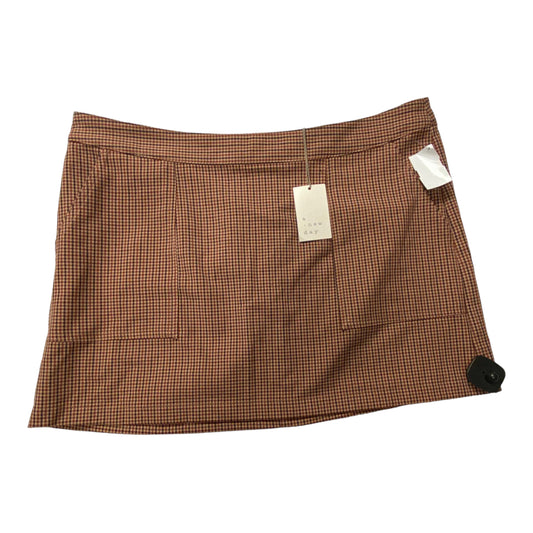 Plaid Pattern Skirt Mini & Short A New Day, Size Xl
