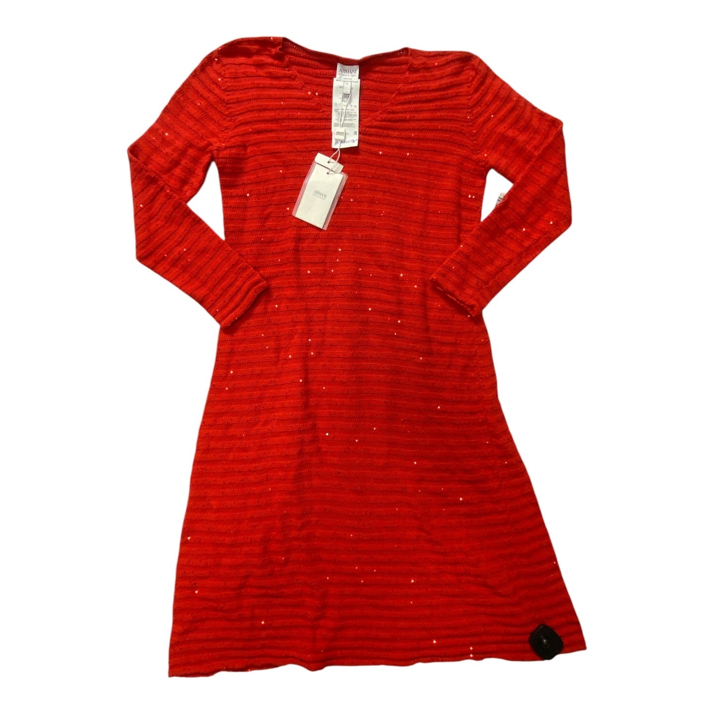 SWEATER Dress Designer By Armani Collezoni In Red, Size: 6