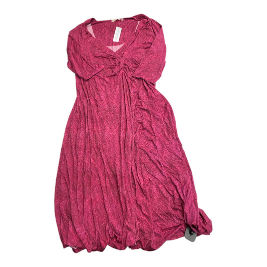 Dress Casual Midi By Soft Surroundings In Pink, Size: 3x