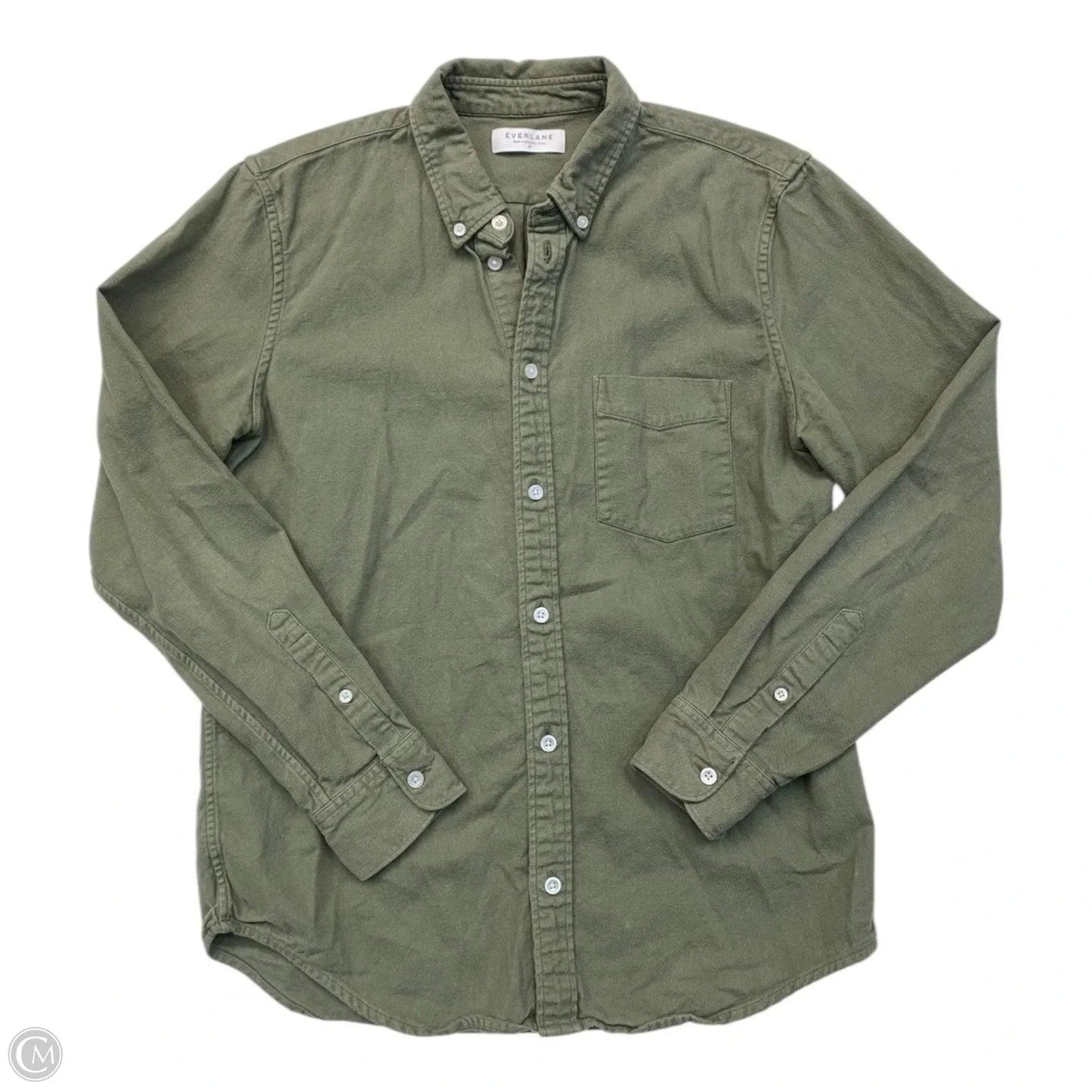 Top Long Sleeve By Everlane In Green, Size: M