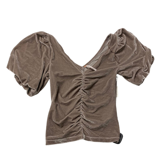 Taupe Top Short Sleeve Free People, Size Xs